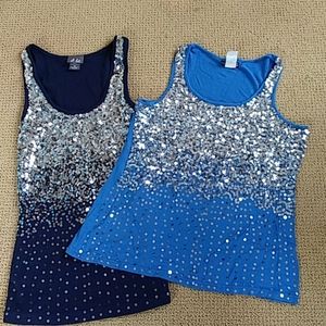 2 sequined tank tops